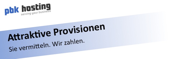 Partner erhalten attraktive Provisionen für die Vermittlung unseres Hosting-Angebotes